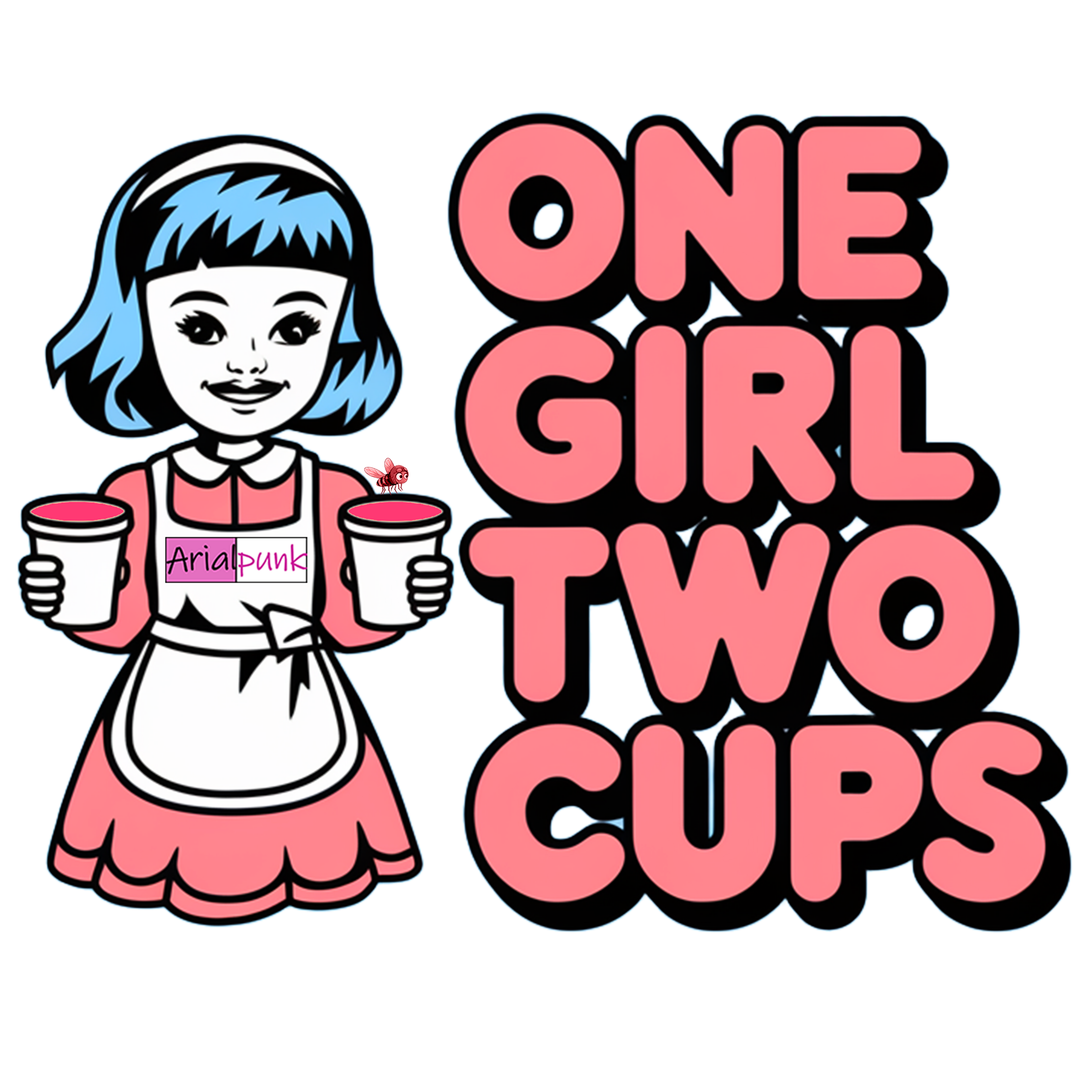 ONE GIRL TWO CUPS - Camiseta de manga corta unisex