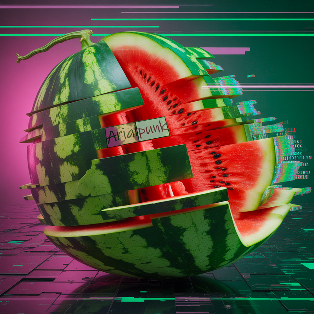 WATERMELON GLITCH - Camiseta de manga corta unisex