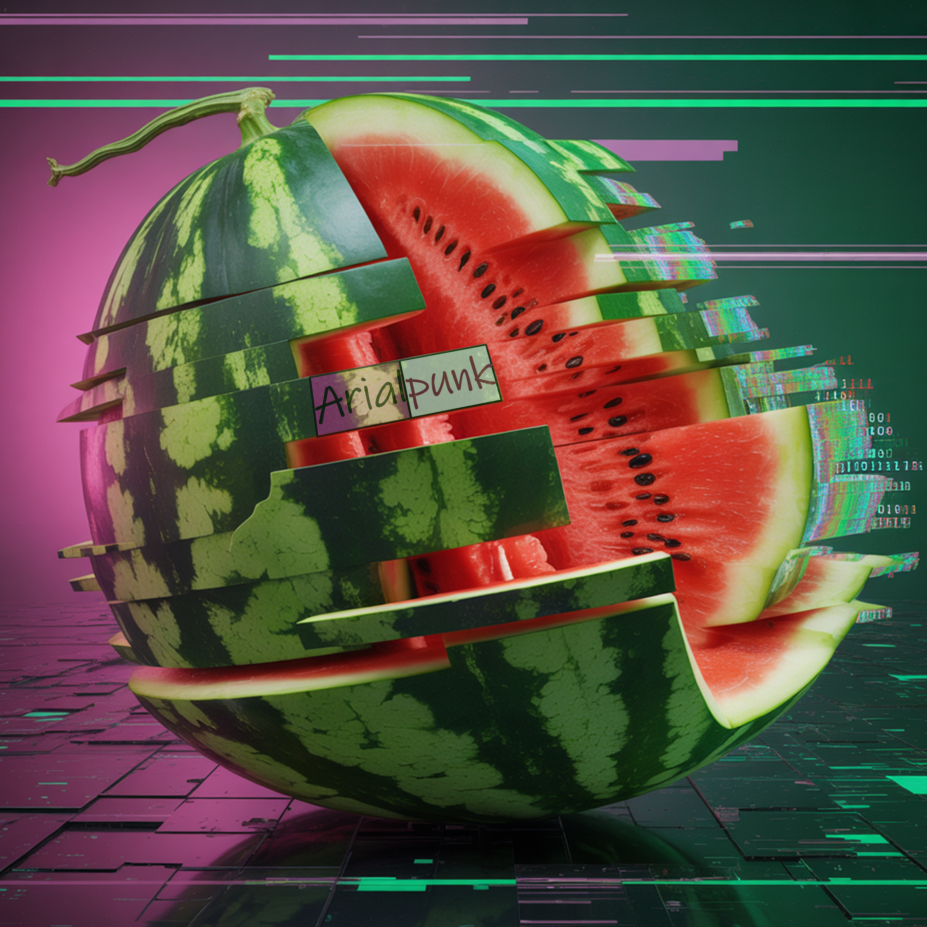 WATERMELON GLITCH - Camiseta de manga corta unisex