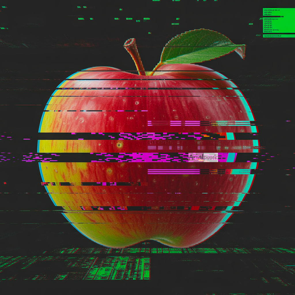 APPLE GLITCH - Camiseta de manga corta unisex