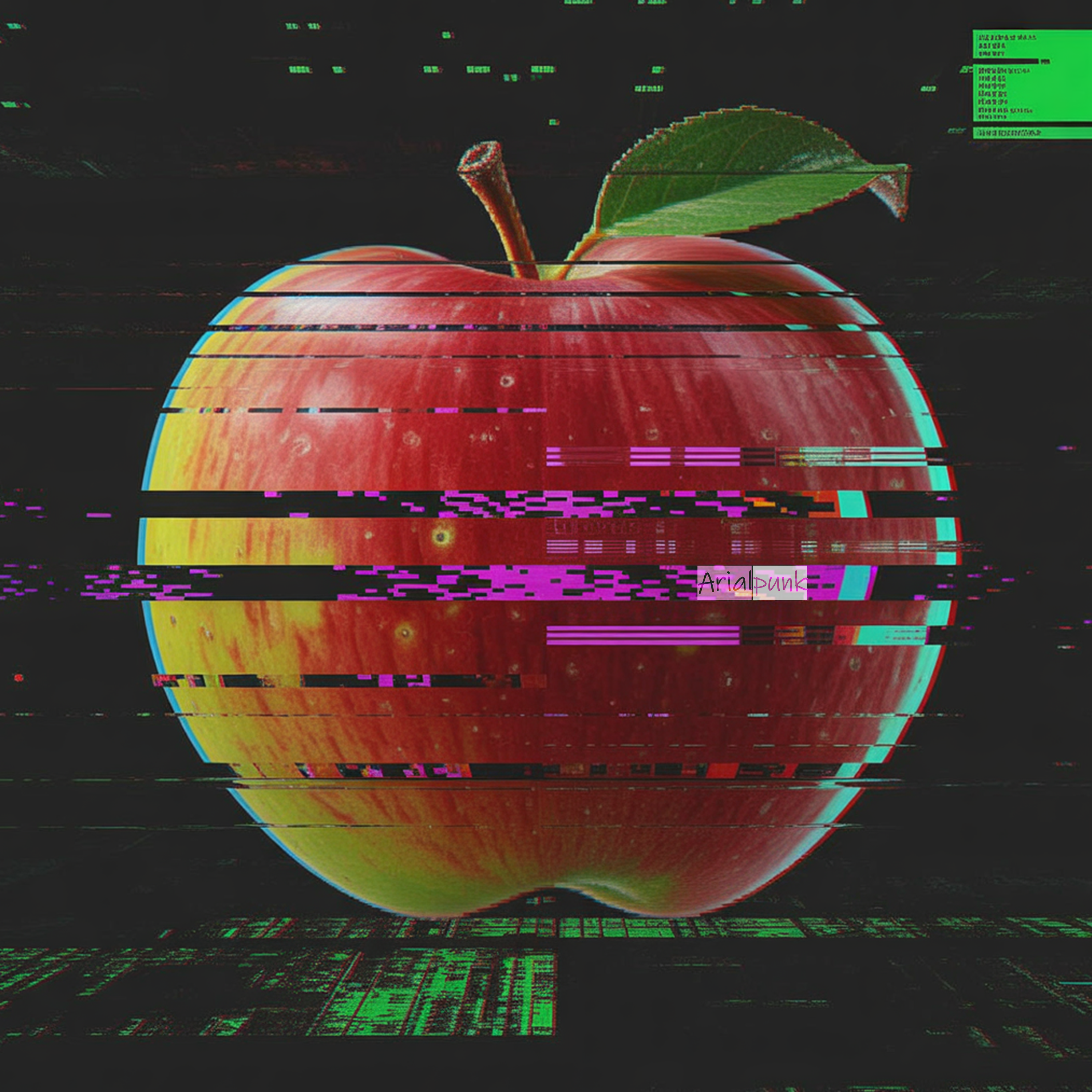 APPLE GLITCH - Camiseta de manga corta unisex