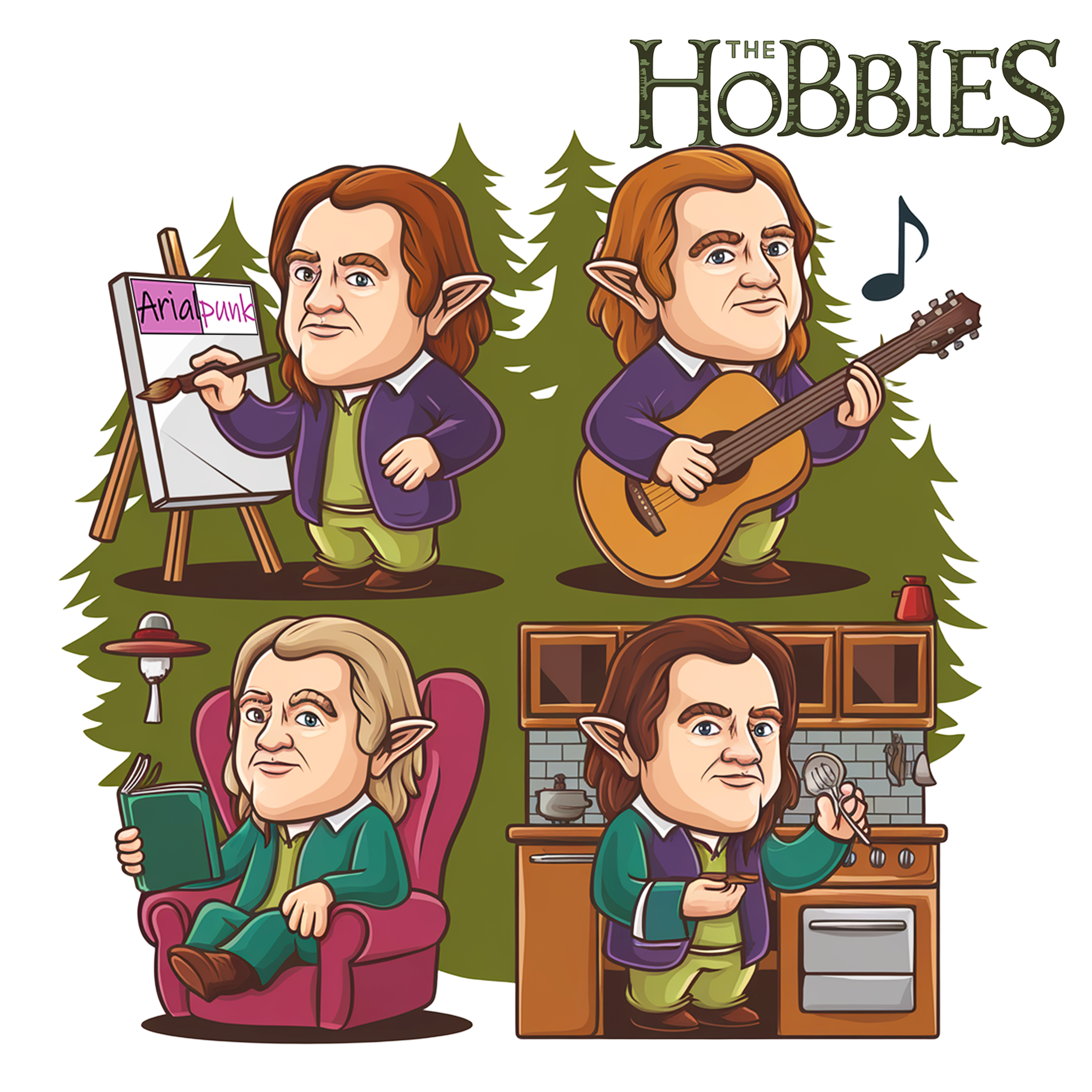 THE HOBBIES - Camiseta de manga corta unisex