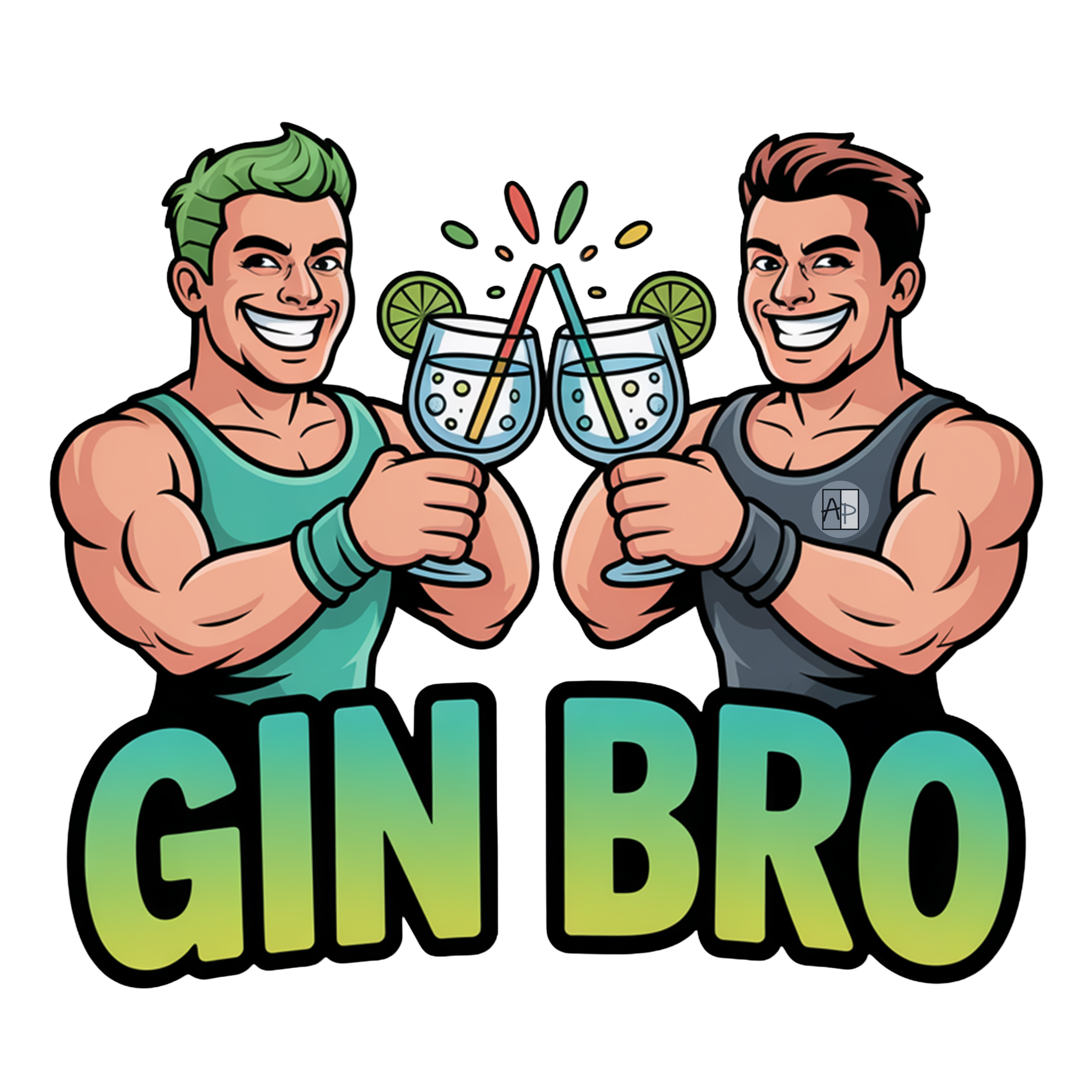 GIN BRO - Camiseta de manga corta unisex